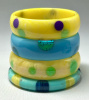 AP8 dot bakelite bangles