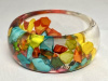 SO145 Sobral medium transparent chips on clear resin bangle