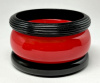 BBU8 red & black bakelite bangles