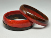 BBU14 two tobacco & paprika laminated bakelite bangles